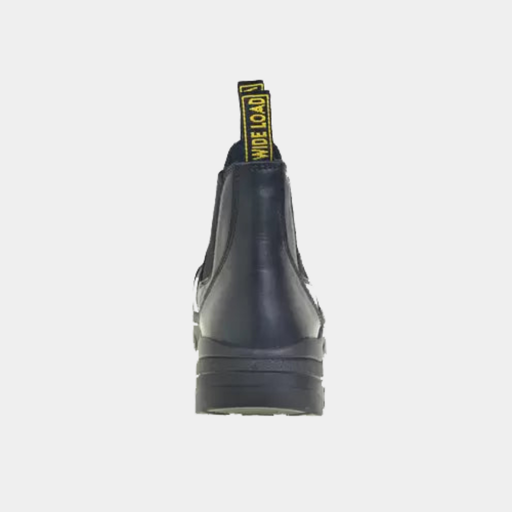 Wide Load 490BPO Black Elastic Side Safety Boot with Steel Toe Cap