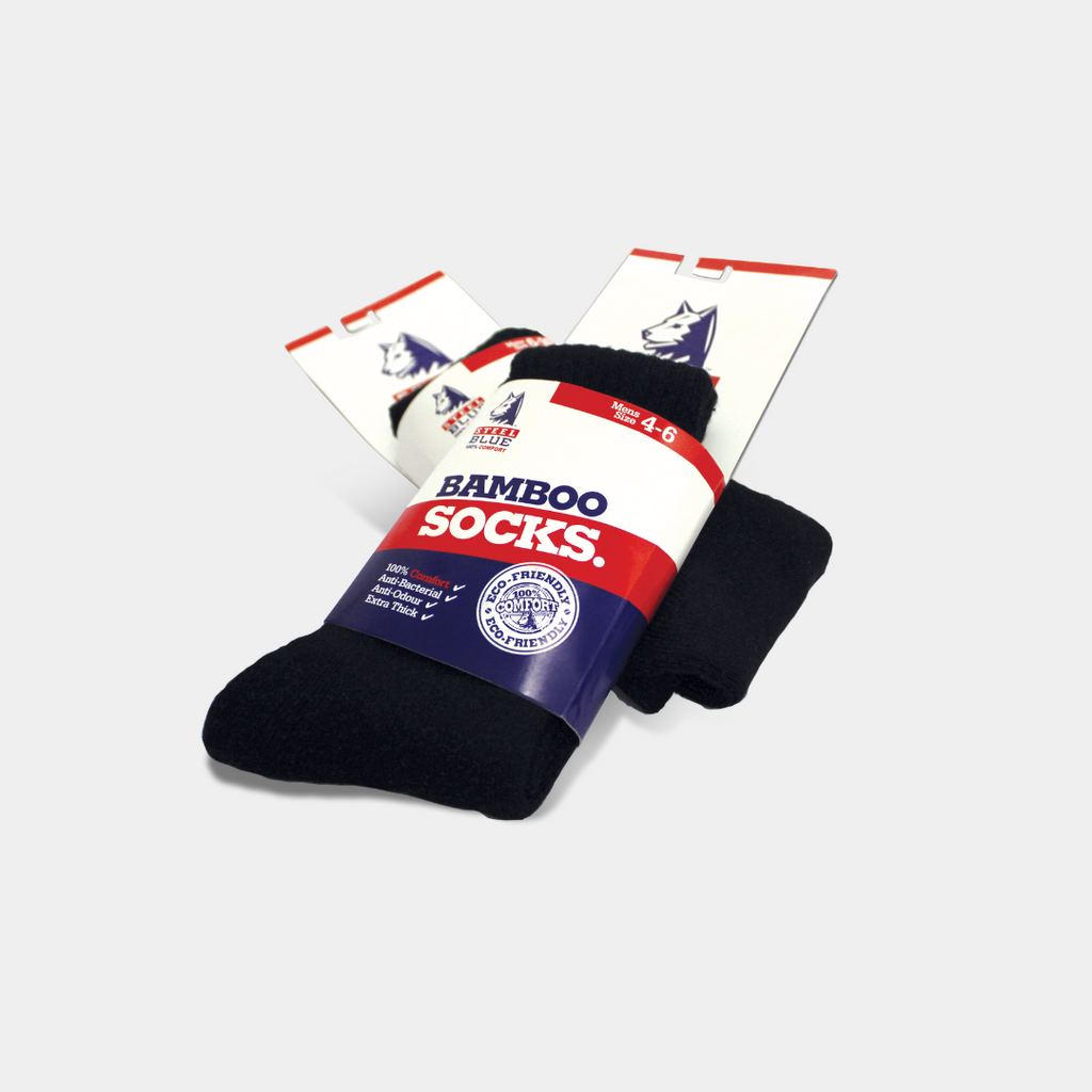 Steel Blue Bamboo Socks